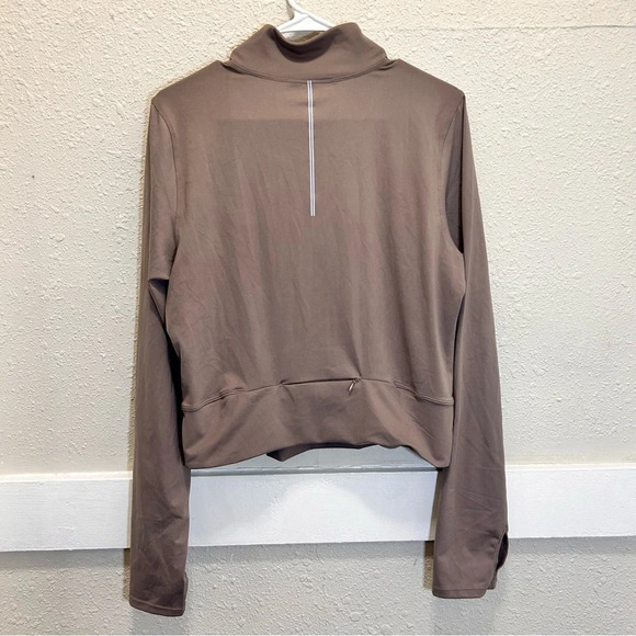 90 Degrees Quarter Zip Mocha Slightly Cropped Pullover NWT XXL - Picture 5 of 6